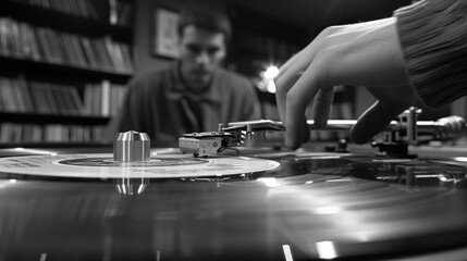 close up of a vinyl record