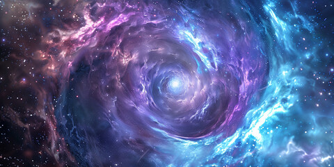 vortex space background poster. spiral galaxy creative wallpaper. abstract concept banner. digital r