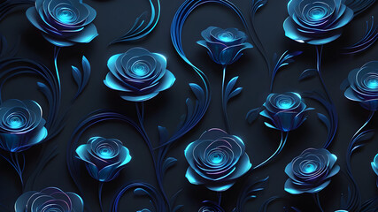 Poster - abstract blue background