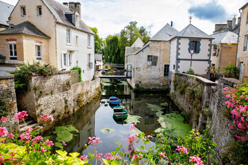 Wall Mural - The water mill on the River Aure in the medieval town of Bayeux on the Normandy Coast of France.