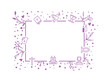 Baptism Template with christian symbols - rectangular size - purple