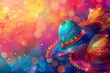 abstract background with bokeh glitter for Cinco de Mayo