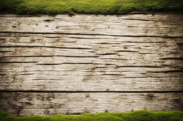 Wall Mural - background, texture, old boards with moss.