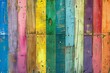 Colorful painted wooden wall background,  Close up,  Selective focus
