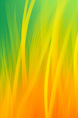 Wall Mural - abstract vertical light green background with randomly distributed orange and yellow lines