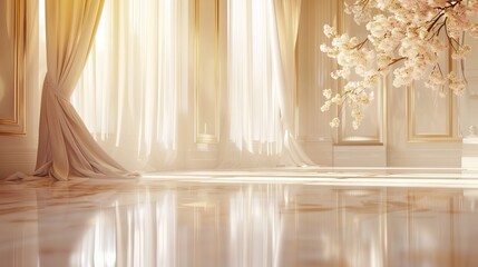 Wall Mural - Elegant creamy backdrop with a smooth and luxurious feel