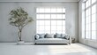 large luxury modern bright interiors Living room illustration