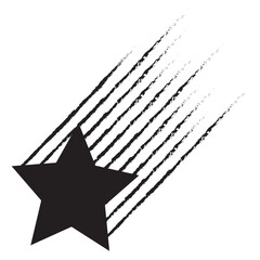 Wall Mural - falling star, meteor. shooting stars icon vector set. abstract silhouette of shooting star. meteorit