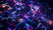 Digital future neon abstract geometric circuit graphic poster web page PPT background