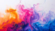 Bold Strokes: Creativity and Artistry in Thick Paint Spatters on White Background