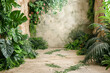 Jungle Vibes Cake Smash: Green and Beige Tones Background and Flooring with 85mm Lens