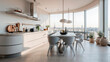 © LuisC - Cocina de un apartamento moderno parisino. Interior francés.