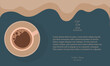 Web banner. Hand drawn illustration of Coffee.