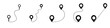 © Давид Профи - Set map distance measuring icon, pin map marker pointer sign, GPS location flat symbol