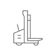 Pallet stacker line outline icon