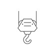 Crane hook line outline icon