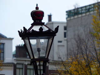 Canvas Print - Lampadaire de rue Amsterdam Pays-Bas