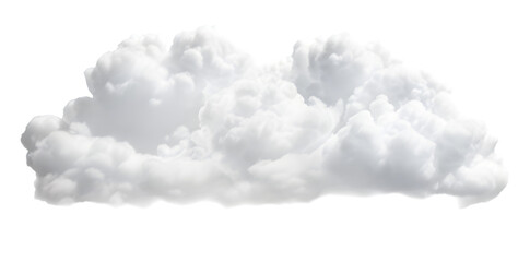 white soft cloud isolated on transparent background