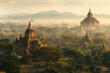 Mystical Morning in Bagan, Myanmar: Ancient Temples Amidst the Mist