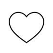 Heart outline vector icon PNG. Love symbol heart in line
