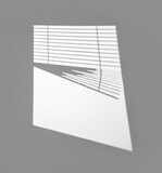 Fototapeta Mapy - Light coming through the blinds on the wall with copy space