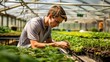 © vectorwin - greenhouse agriculture student