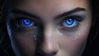 model blue light eyes