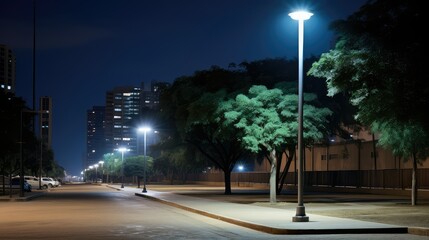 Canvas Print - city street lighting