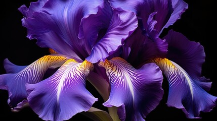 Poster - close purple iris