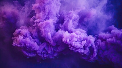 Canvas Print - dramatic purple smoke