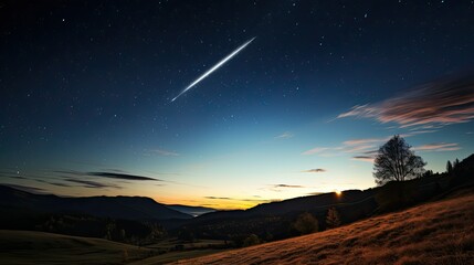 Wall Mural - comet stars in the sky