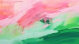 Fototapeta Londyn - painting pink and green abstract