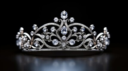 Sticker - stunning tiara silver