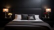 textured elegant dark bedroom