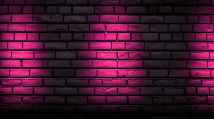 Poster - classic dark neon brick background