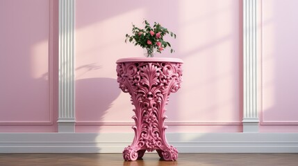 Sticker - intricate pink pedestal