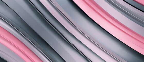 Poster - Abstract texture gray grey pink background banner panorama long with 3d geometric gradient shapes for website, business, print design template paper pattern illustration