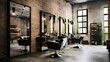 edgy beauty salon interior