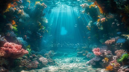 Wall Mural - Underwater Paradise, generative ai