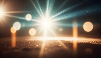 Poster - crystal optical flare film dust overlay effect vintage abstract bokeh and light leaks photo with ret