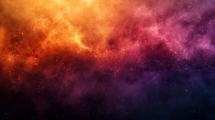 A colorful space background with orange and purple swirls
