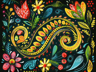 Adobe-created collection with paisley/floral motifs perfect for any season. Oil paint finish ideal for abstract art. Versatile designs easy to print/use for all creative projects.