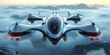 electric vertical takeoff and landing aircraft vehicle, without wings, high-end futuristic drone sports cars