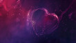 Purple heart love romance valentine day soulmate passion  - by generative ai