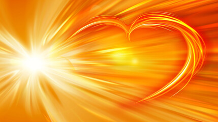 Wall Mural - Burning heart love romance valentine day soulmate fire passion  - by generative ai