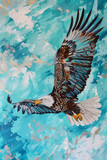 Fototapeta Pokój dzieciecy - eagle in flight spirit animal shamanism - by generative ai
