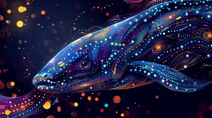 Wall Mural - spirit animal fish shamanism spiritual - by generative ai