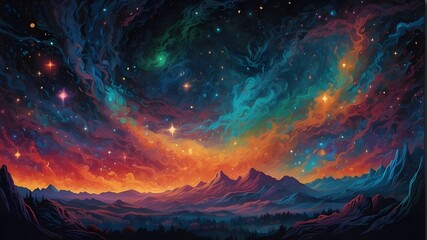Wall Mural - background of space