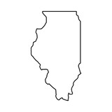 Fototapeta Las - Illinois outline map