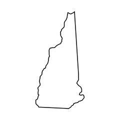 Canvas Print - New hampshire outline map